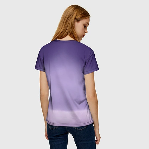 Женская футболка BTS Purple / 3D-принт – фото 4