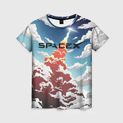 Женская футболка Ракета SpaceX