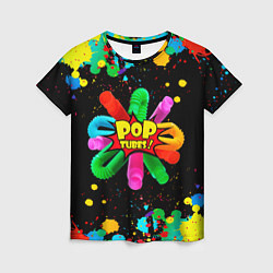 Женская футболка Pop Tubes, поп трубка pop it