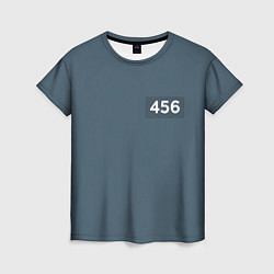 Женская футболка Игра в кальмара: 456