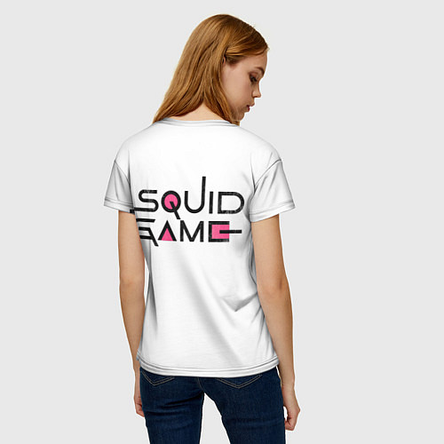 Женская футболка Игра в кальмара - Squid game / 3D-принт – фото 4