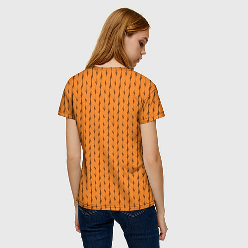 Женская футболка ORANGE ROPE HALLOWEEN / 3D-принт – фото 4