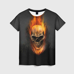 Женская футболка Призрак в огне