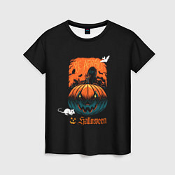 Женская футболка Кладбище Halloween