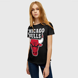 Футболка женская B C Chicago Bulls, цвет: 3D-принт — фото 2