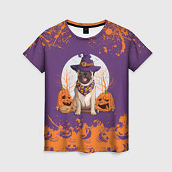 Женская футболка Мопс на хэллоуин