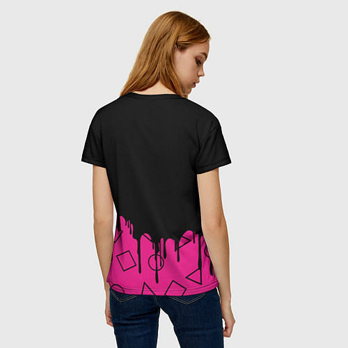 Женская футболка Игра в кальмара: Логотип / 3D-принт – фото 4