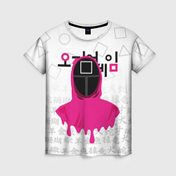 Женская футболка Игра в кальмара: Страж квадрат