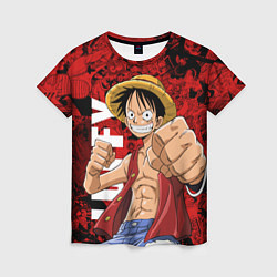 Женская футболка Манки Д Луффи, One Piece