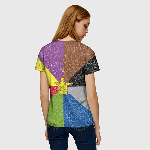 Женская футболка Черепаха на фоне АПВ 8 1 15 / 3D-принт – фото 4