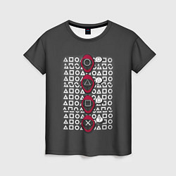 Женская футболка Игра в кальмара - символы