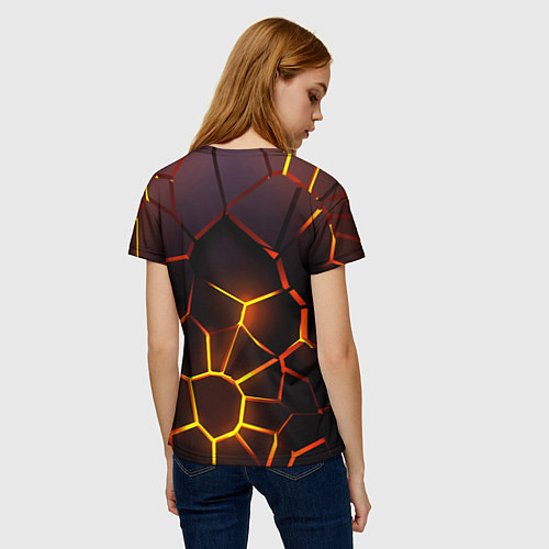 Женская футболка Митсубиси подсветка 3D плит / 3D-принт – фото 4