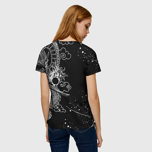 Женская футболка ТОКИЙСКИЕ МСТИТЕЛИ TOKYO REVENGERS ДРАКОН / 3D-принт – фото 4