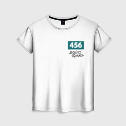 Женская футболка Игра в кальмара, номер 456