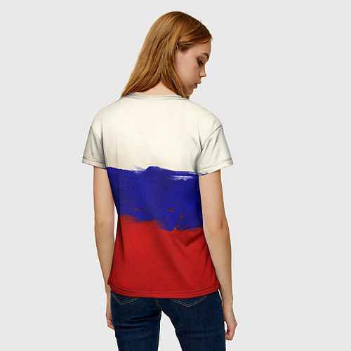 Женская футболка Российский футбол / 3D-принт – фото 4