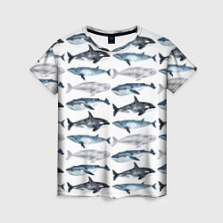 Женская футболка Принт с китами
