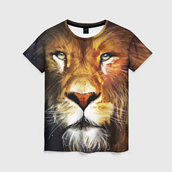Женская футболка Лев царь зверей