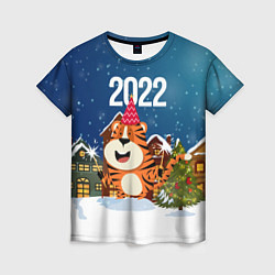 Женская футболка Тигр - новый год 2022