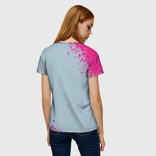 Женская футболка 067 Розовые брызги / 3D-принт – фото 4