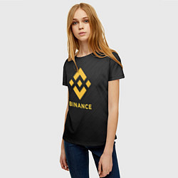 Футболка женская БИНАНС ЛОГО CARBON BINANCE LOGO, цвет: 3D-принт — фото 2
