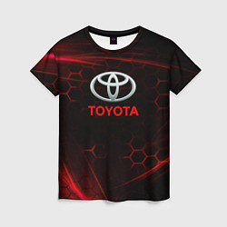 Футболка женская Toyota Неоновые соты, цвет: 3D-принт