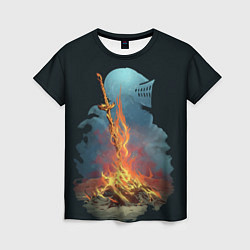 Женская футболка Witcher 3 костер