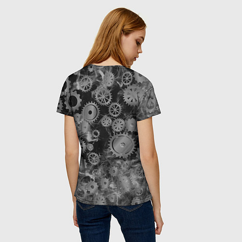 Женская футболка Механизм и дым, стимпанк / 3D-принт – фото 4