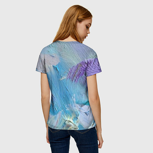 Женская футболка Оставленная краска / 3D-принт – фото 4