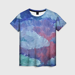 Женская футболка Гуашевые облака