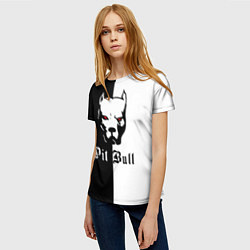 Футболка женская Pit Bull боец, цвет: 3D-принт — фото 2
