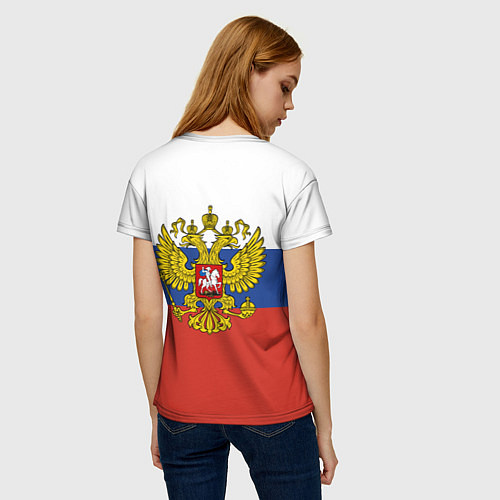Женская футболка Вперёд Россия! медведь / 3D-принт – фото 4