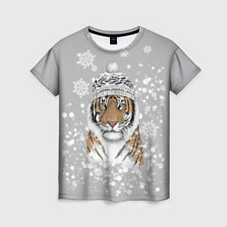 Женская футболка Снежный тигр