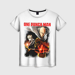 Женская футболка Сайтама и Генос One Punch-Man