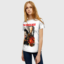 Футболка женская Сайтама и Генос One Punch-Man, цвет: 3D-принт — фото 2