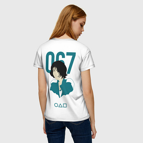 Женская футболка Squid game - Кан Сэ Бёк 067 / 3D-принт – фото 4