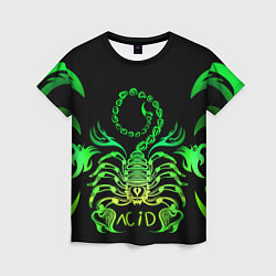 Женская футболка Acid scorpion