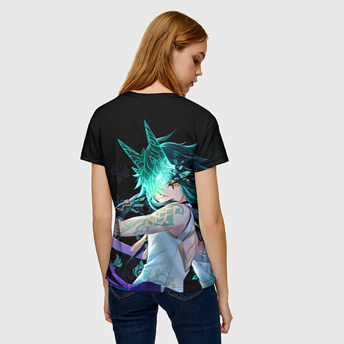 Женская футболка Genshin Impact: Сяо / 3D-принт – фото 4