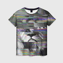 Женская футболка Glitch lion 2020