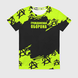 Футболка женская Гражданская оборона: Green, цвет: 3D-принт