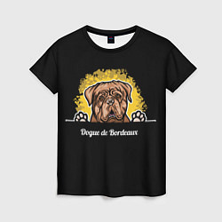 Футболка женская Бордоский Дог Dogue de bordeaux, цвет: 3D-принт