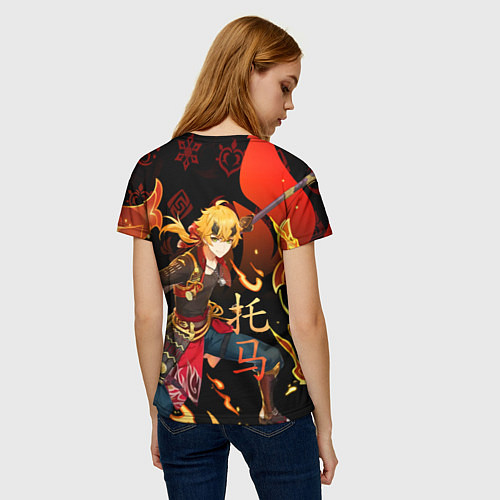 Женская футболка Геншин импакт: Тома / 3D-принт – фото 4