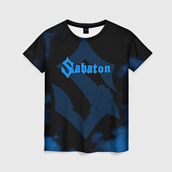 Женская футболка Sabaton синий дым