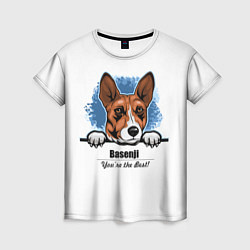 Женская футболка Собака Басенджи