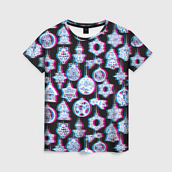 Женская футболка Новогодний глюк