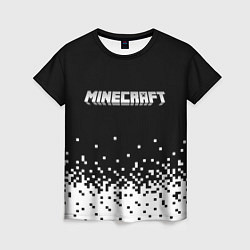 Женская футболка Minecraft Майнкрафт логотип