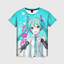 Футболка женская Hatsune Miku, Мику Хацунэ, цвет: 3D-принт