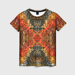 Женская футболка Коллекция Фрактальная мозаика Оранжевый