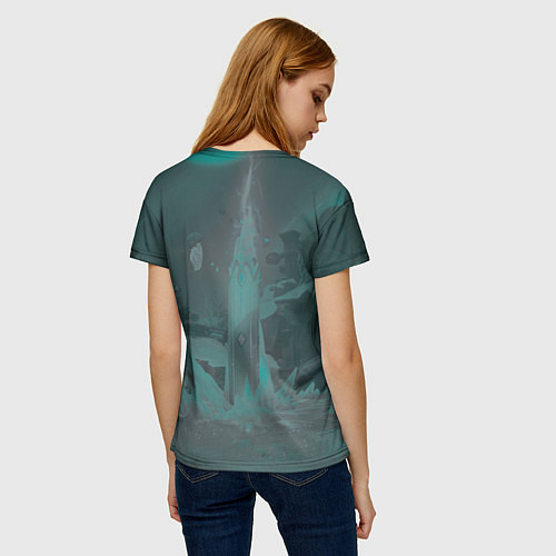 Женская футболка Альбедо в примогеме / 3D-принт – фото 4