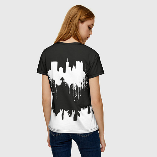 Женская футболка Black sity Город тьмы ART 2 / 3D-принт – фото 4