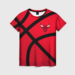 Футболка женская Чикаго Буллз Chicago Bulls NBA, цвет: 3D-принт